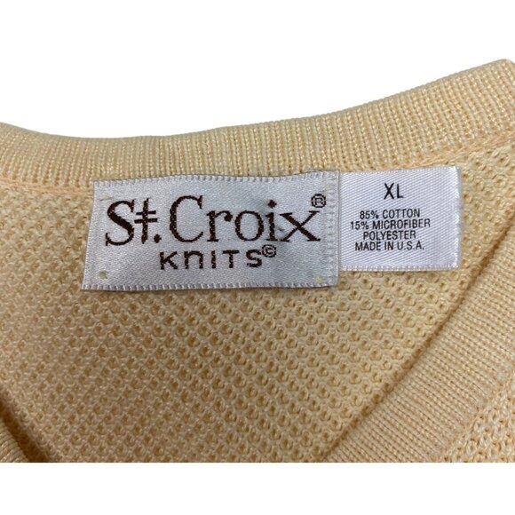 Masters St. Croix Knits Beige Pullover Sweater Vest XL PGA Golf - Picture 3 of 6
